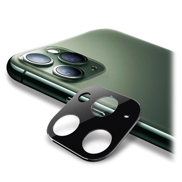 Protecteur d\'Objectif iPhone 11 Pro/11 Pro Max en Métal & Verre Trempé - Noir