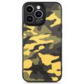 Coque Hybride iPhone 14 Pro Camouflage - Jaune