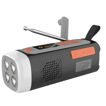 Camping Radio solaire à manivelle / Haut-parleur Bluetooth LR-7A - 4500mAh, AM/FM/SW