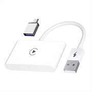 Adaptateur Sans Fil CarPlay pour iOS - USB, USB-C - Blanc