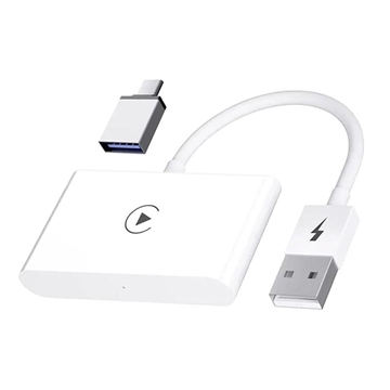 Adaptateur Sans Fil CarPlay pour iOS - USB, USB-C - Blanc