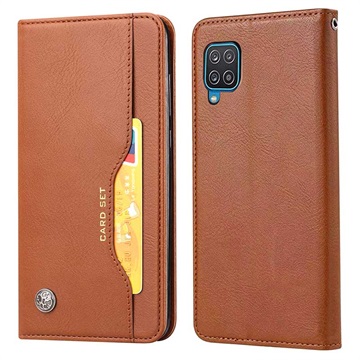 Étui Portefeuille Samsung Galaxy A22 4G - Série Card Set - Marron