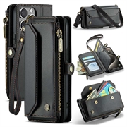 Étui portefeuille CaseMe C36 pour iPhone 15 Pro avec protection RFID - Noir