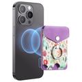 CaseNeo MC-W3 Porte-cartes magnétique avec anneau - Violet