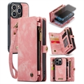 Étui Portefeuille iPhone 15 Pro Max Multifonctionnel 2-en-1 Caseme - Rose