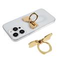 Cell Phone Ring Kickstand Butterfly Rotation Finger Kickstand Metal Ring Grip Compatible with Smartphone - Gold