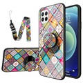 Coque Hybride Samsung Galaxy A22 4G Checkered Pattern - Mandala Coloré