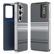 Étui à rabat Smart View Samsung Galaxy S26 Ultra, motif à carreaux, avec emplacement pour carte