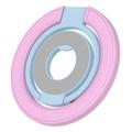 Support magnétique pour téléphone avec anneau « Color Block » - Compatible MagSafe - Rose