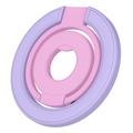 Support magnétique pour téléphone à anneau « Color Block » - Compatible MagSafe - Violet