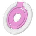 Support magnétique pour téléphone avec anneau « Color Block » - Compatible MagSafe - Blanc