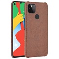 Coque Google Pixel 4a 5G - Série Crocodile - Marron