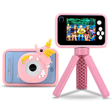 Appareil photo pour enfants avec trépied AC10 - Rose