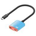D0249 Adaptateur USB-C 2-en-1 pour lunettes de réalité augmentée et consoles de jeux