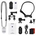Mini caméra D100 2K avec accessoires - Blanc / Noir
