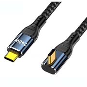 D24220 Câble USB-C à charge rapide à angle droit, 240W - 2m - Noir