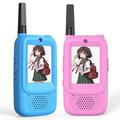 D3 Kids Walkie Talkie avec caméra et écran - 2 Pcs. - Rose / Bleu
