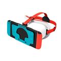 DEVASO Casque VR pour console de jeu Nintendo Switch Bandeau plastique à dissipation thermique Lunettes VR - Blanc / Bleu