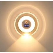 Applique murale intelligente DMS-A2501 avec horloge et détecteur de mouvement - Blanche