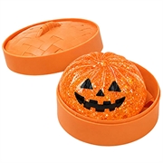 Dowmoo Jouet anti-stress anti-stress en forme de ravioli d'Halloween avec boîte vapeur - Citrouille orange