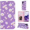 Étui Portefeuille Samsung Galaxy S20+ - Série Daisy Pattern - Violet