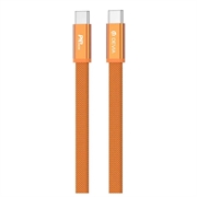 Câble USB-C tressé en métal plat Devia Ultra3, 240W - 1.5m - Orange