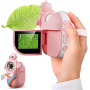 Microscope à main dinosaure pour enfants - rose
