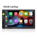 Lecteur MP5 stéréo de voiture Bluetooth à écran tactile Double Din CarPlay - 7" (en anglais)