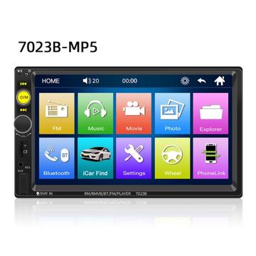 Lecteur MP5 stéréo voiture Bluetooth à écran tactile double din - 7"