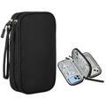Sac de rangement double épaisseur pour appareils électroniques de voyage - Noir
