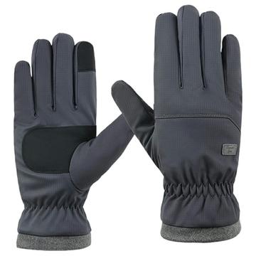 Gants d\'hiver à écran tactile pour hommes, doublés en polaire, pour la conduite et le cyclisme