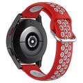 Bracelet Sports Samsung Galaxy Watch4/Watch4 Classic/Watch5/Watch6 en Silicone Bicolore - Rouge / Gris