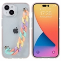 Coque iPhone 14 en TPU - Série Dual-Color - Bracelet Colorée