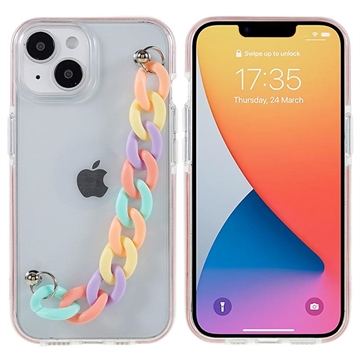 Coque iPhone 14 Plus en TPU - Série Dual-Color - Bracelet Colorée