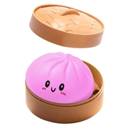 Jouet anti-stress moelleux en forme de ravioli avec boîte vapeur - Violet