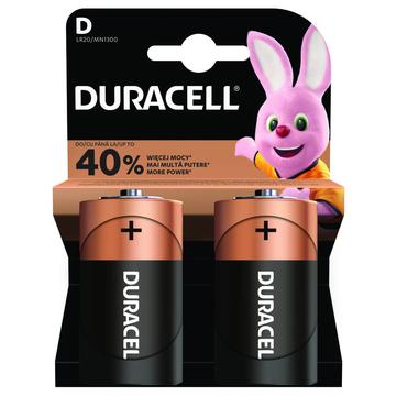 Piles Duracell Basic LR20/D - 2 pièces