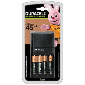 Chargeur de batterie Duracell CEF27 Hi-Speed avec 2x AAA, 2x AA Batteries