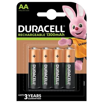 Piles rechargeables Duracell Recharge R6/AA 1300mAh - 4 Pcs.