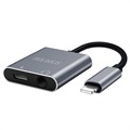 Adaptateur 3.5mm 2-en-1 Lightning / Écouteurs Dux Ducis - Argent