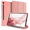 Étui à Rabat Samsung Galaxy Tab S9 Smart Tri-Fold Dux Ducis Domo (Emballage ouvert - Satisfaisant Bulk) - Rose