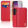 Etui Portefeuille Samsung Galaxy S24+ en Cuir Dux Ducis Hivo - Rouge