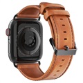 Bracelet Apple Watch Series Ultra 2/Ultra/9/8/SE (2022)/7/SE/6/5/4/3/2/1 en Cuir Dux Ducis - 49mm/45mm/44mm/42mm - Marron