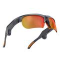 Lunettes connectées de sport E08 AI avec commande vocale - Noir / Orange