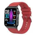 Smartwatch avec Surveillance de la Santé E500 - Bracelet Silicone - Rouge