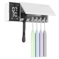ES909 Désinfectant UV intelligent pour brosse à dents avec horloge LED, minuterie - Blanc