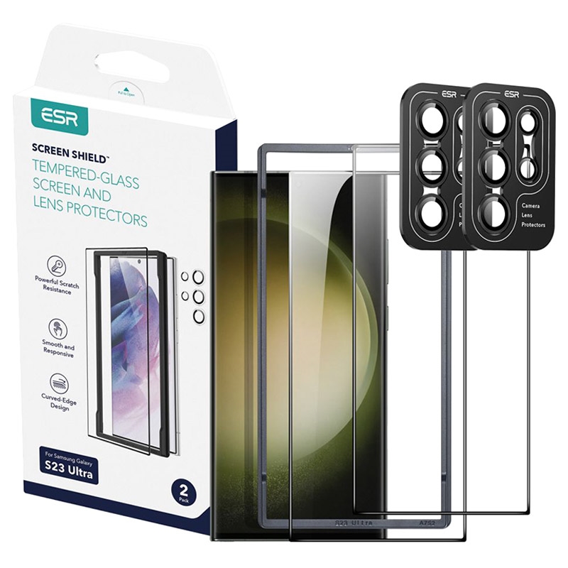 Spigen GLAStR Protection d'écran camera en verre trempé pour Samsung Galaxy  S23 / S23 Plus - Noir