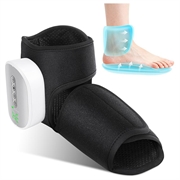 Appareil de massage chauffant électrique pour les pieds et les chevilles avec compression par coussins d'air - Noir