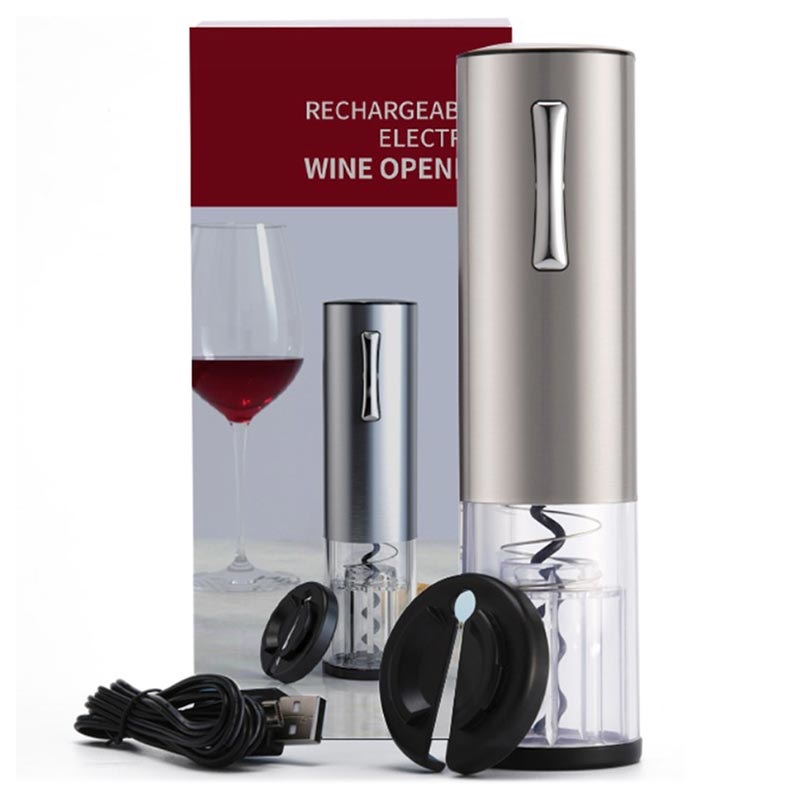 USB Rechargeable Smart Electric Wine Opener Full Automatic Bottle Opener Silv MP