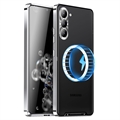 Coque Hybride Samsung Galaxy S23 5G Magnétique Galvanisé - Argenté