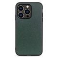 Coque iPhone 14 Pro en Cuir Elegant - Vert